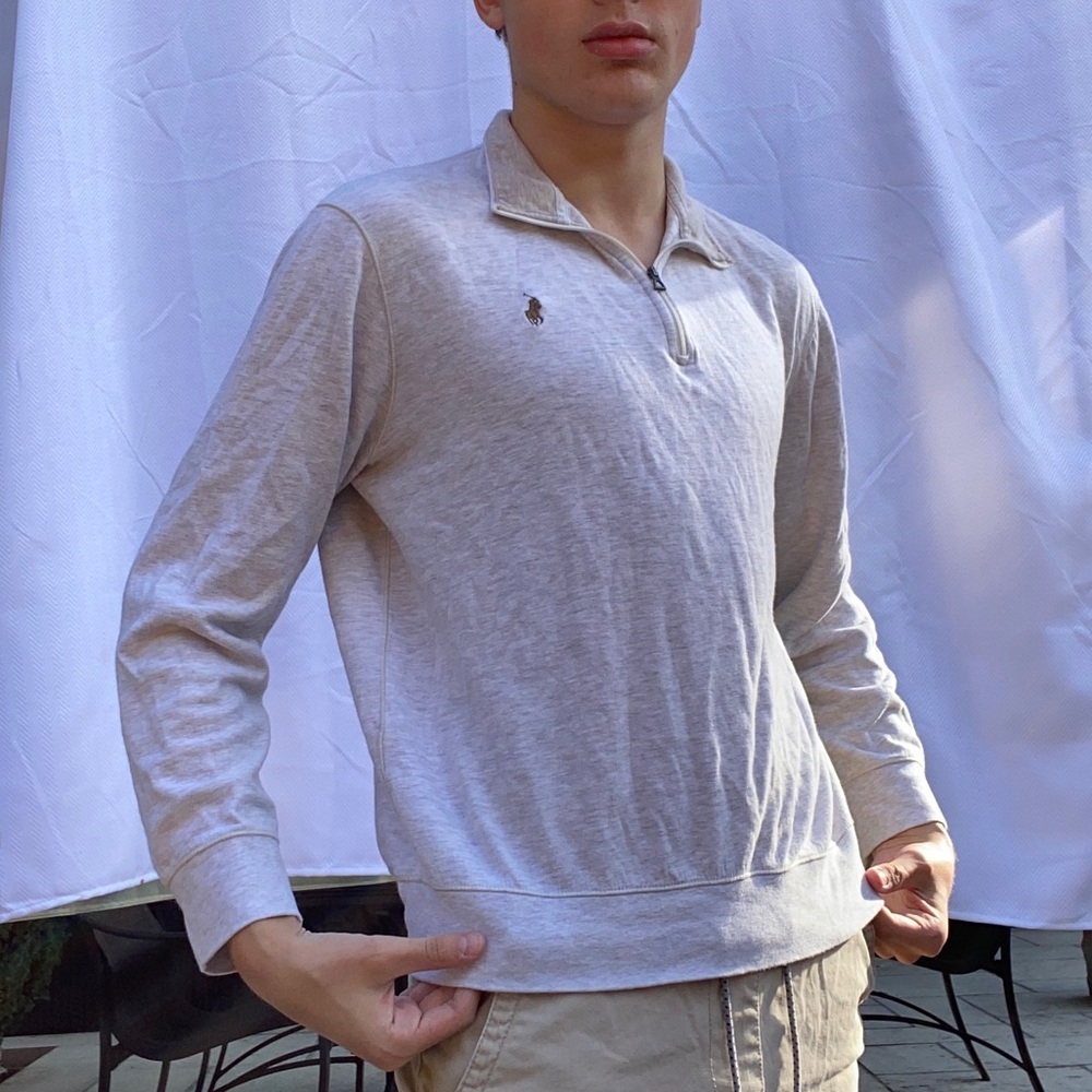 Polo light grey quarter zip